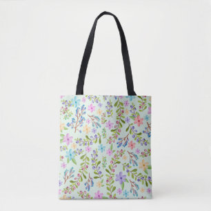 Saco de Tote Floral sem Costeletas do Pastel