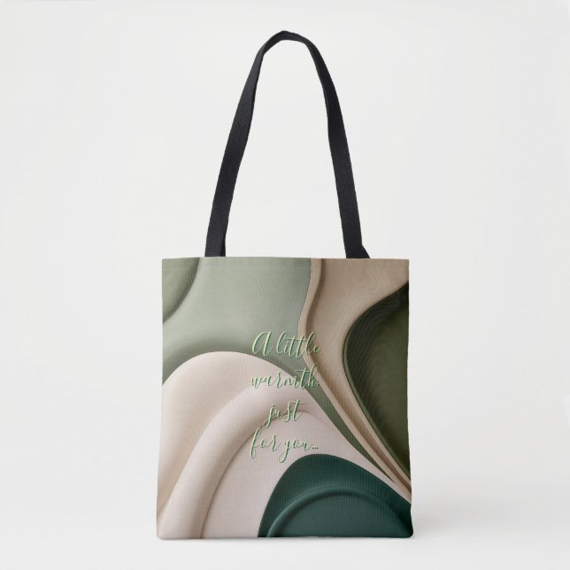 Saco de Tote no abstrato na moda gráfico (Frente)