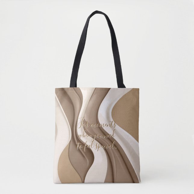 Saco de Tote no abstrato na moda gráfico (Frente)