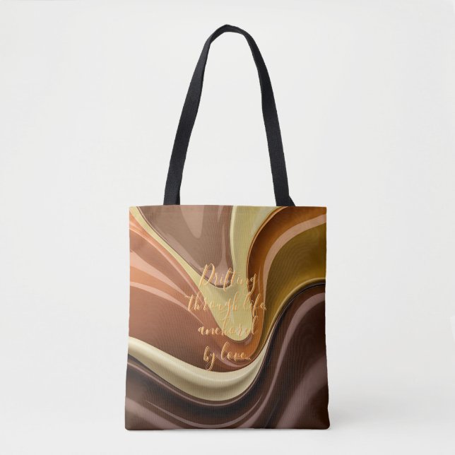 Saco de Tote no abstrato na moda gráfico (Frente)