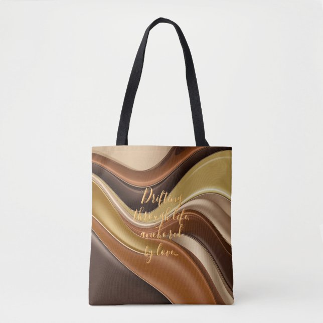 Saco de Tote no abstrato na moda gráfico (Frente)