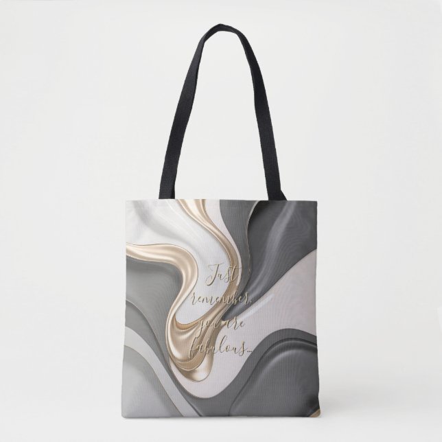 Saco de Tote no abstrato na moda gráfico (Frente)