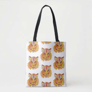 Saco de Tote Personalizado de Desenho do Rosto do 