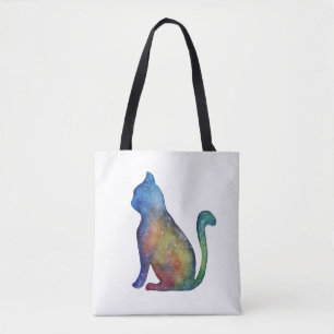 Saco de Tote Personalizado de Gato de Estrelas com