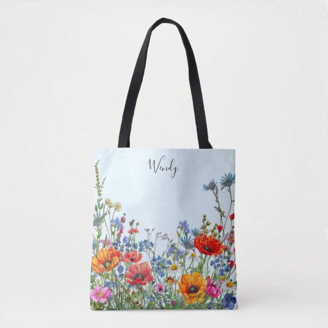 Saco de Tote Personalizado do Jardim da Natureza (Frente)