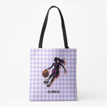 Saco de Tote Personalizado para Garota de Basquete