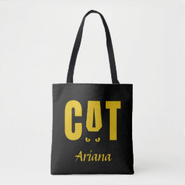 saco de tote personalizável para amantes de gatos