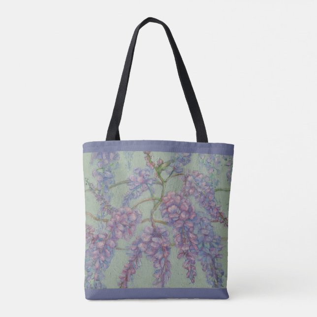 Saco de Tote Roxo de Wisteria (Verso)