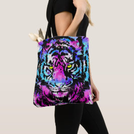Saco do Tote Neon Pink Tiger Head - Saco do Toque 