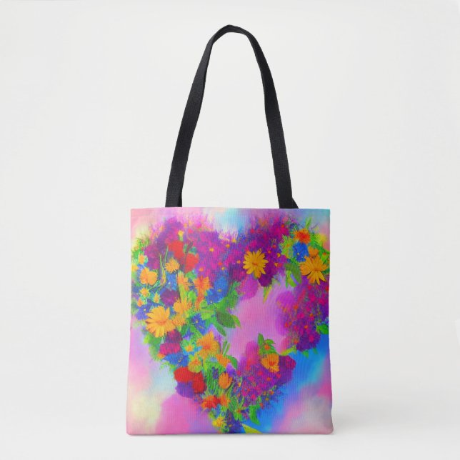 Saco Floral de Tote Cardíaca (Frente)