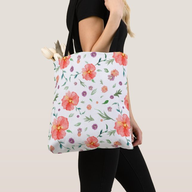 Saco Floral de Tote para a Mãe - Flor Aquecida (Close Up)
