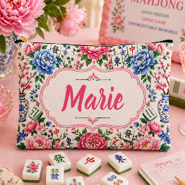 Saco Personalizado de Peças de Mahjong Floral