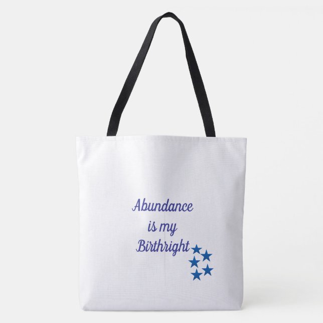 Saco Tote Abundância por Direito (Frente)