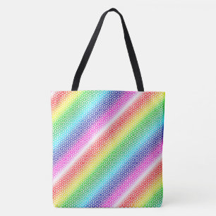 Saco Tote (ao) - Cores Prismáticas no Padrão Oct