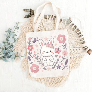 Saco Tote Coelho Floral Caprichoso