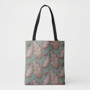 Saco Tote com impressão de folha Oak