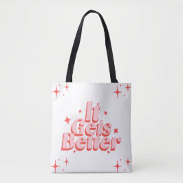 Saco Tote com Tipografia Retro Sparkle