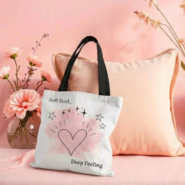 Saco Tote de Arte de Linha Estética Personalizado