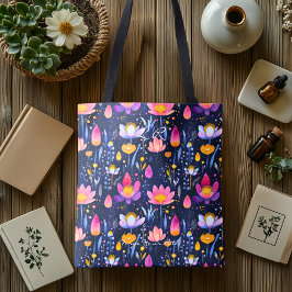 Saco Tote de Bem-Estar Floral Caprichoso