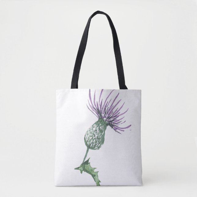 Saco Tote de Cardo Florido (Frente)