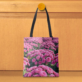 Saco Tote de Crisântemos Rosa