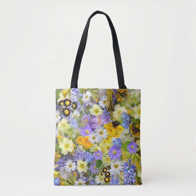 saco tote de flores de primavera (Frente)