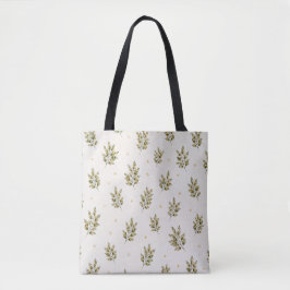 Saco Tote de Galho de Oliveira em Aquarela | Medit