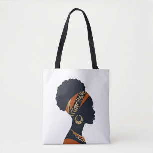 Saco Tote de Lona Personalizado Afrohemian Queen