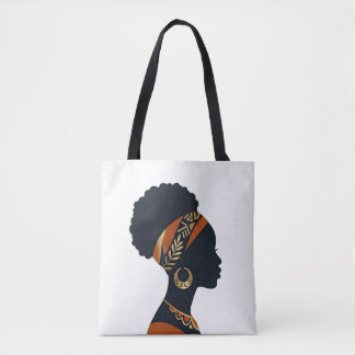 Saco Tote de Lona Personalizado Afrohemian Queen