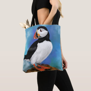 Saco Tote de Pássaro Papagaio-do-Atlântico