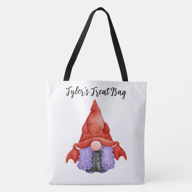 Saco Tote de Truque ou Tratamento Personalizado co (Frente)