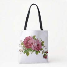 Saco Tote Elegância Rosa Vintage