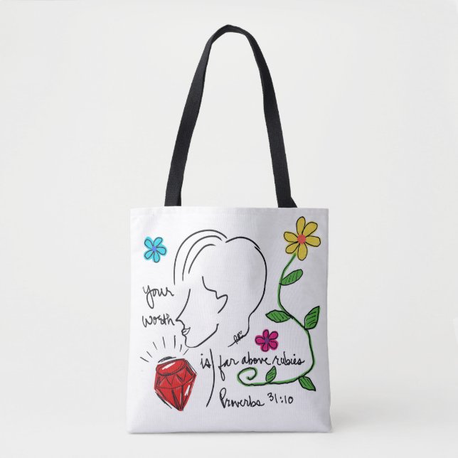 Saco Tote Far Above Rubies (Frente)