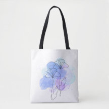 Saco Tote Floral Abstrato Minimalista