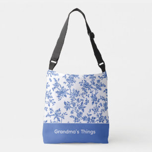 Saco Tote Floral Azul Personalizado