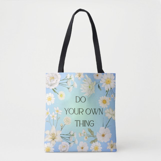 Saco Tote Floral Inspirador  (Frente)
