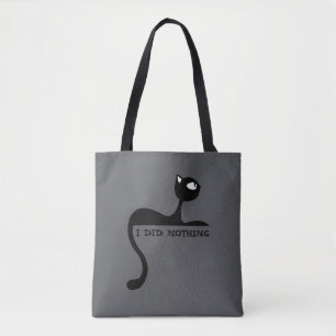 Saco Tote Gato Preto Pequeno Agente do Caos