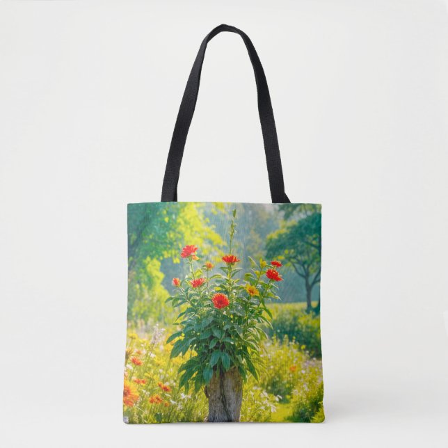 Saco Tote Imagem de Flor Nº 1 (Frente)