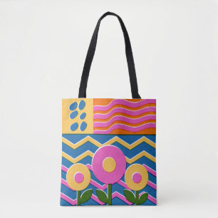 saco tote lírio aranha vermelho  bolsa arte botâni