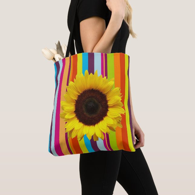 Saco Tote Listra de Girassol (Close Up)