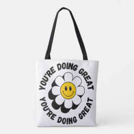 Saco Tote Motivacional Retro Sorriso - Vibração Po