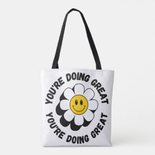 Saco Tote Motivacional Retro Sorriso - Vibração Po