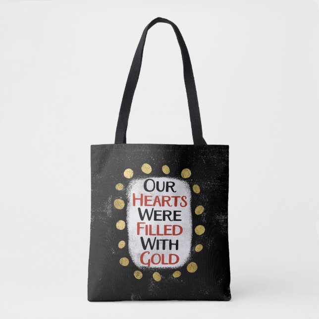 Saco Tote Nossos Corações Eram de Ouro (Frente)