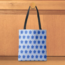Saco Tote Padrão Sem Costura Rosa Musgo Azul