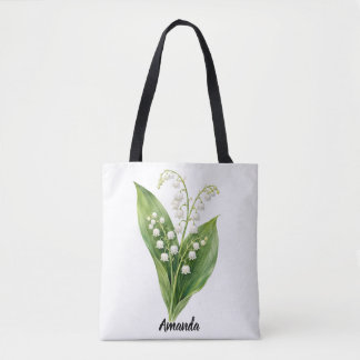 Saco Tote Personalizado Lírio-do-Vale | Flor de Na