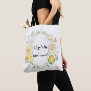 Saco Tote Personalizado para Damas de Honra Lemons