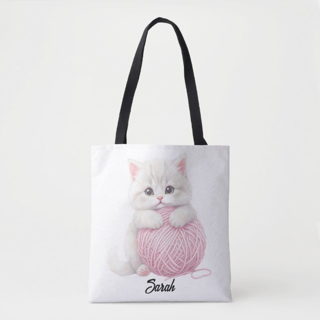 Saco Tote Personalizado | Tempo de Jogo com Fio de (Frente)