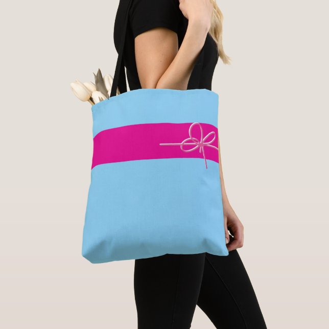 Saco Tote Rosa com Arco (Close Up)