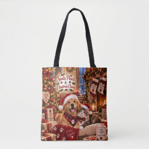 Saco Tote Santa Paws & Christmas Claws