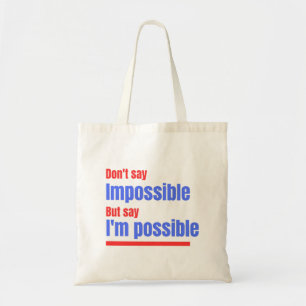Saco Tote Sou Possível - Bolsa Motivacional